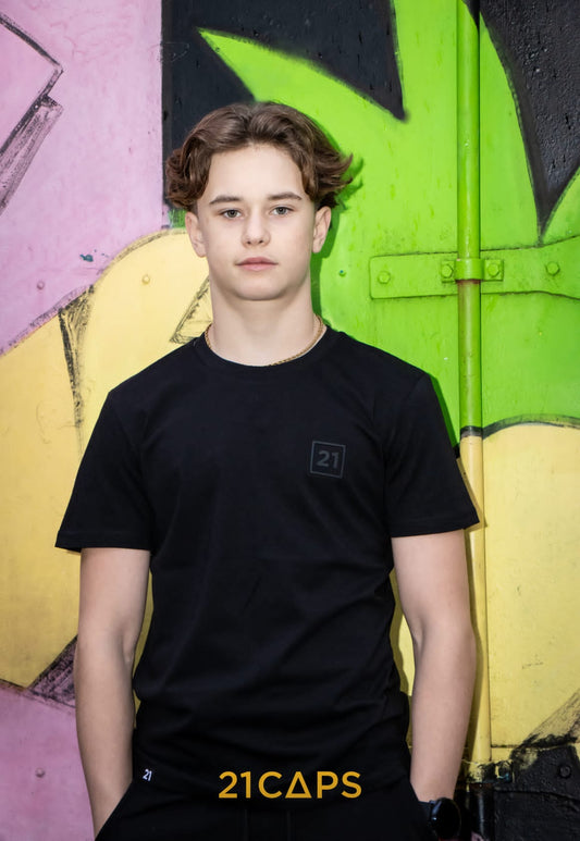 21 T-Shirt zwart  Uni-sex