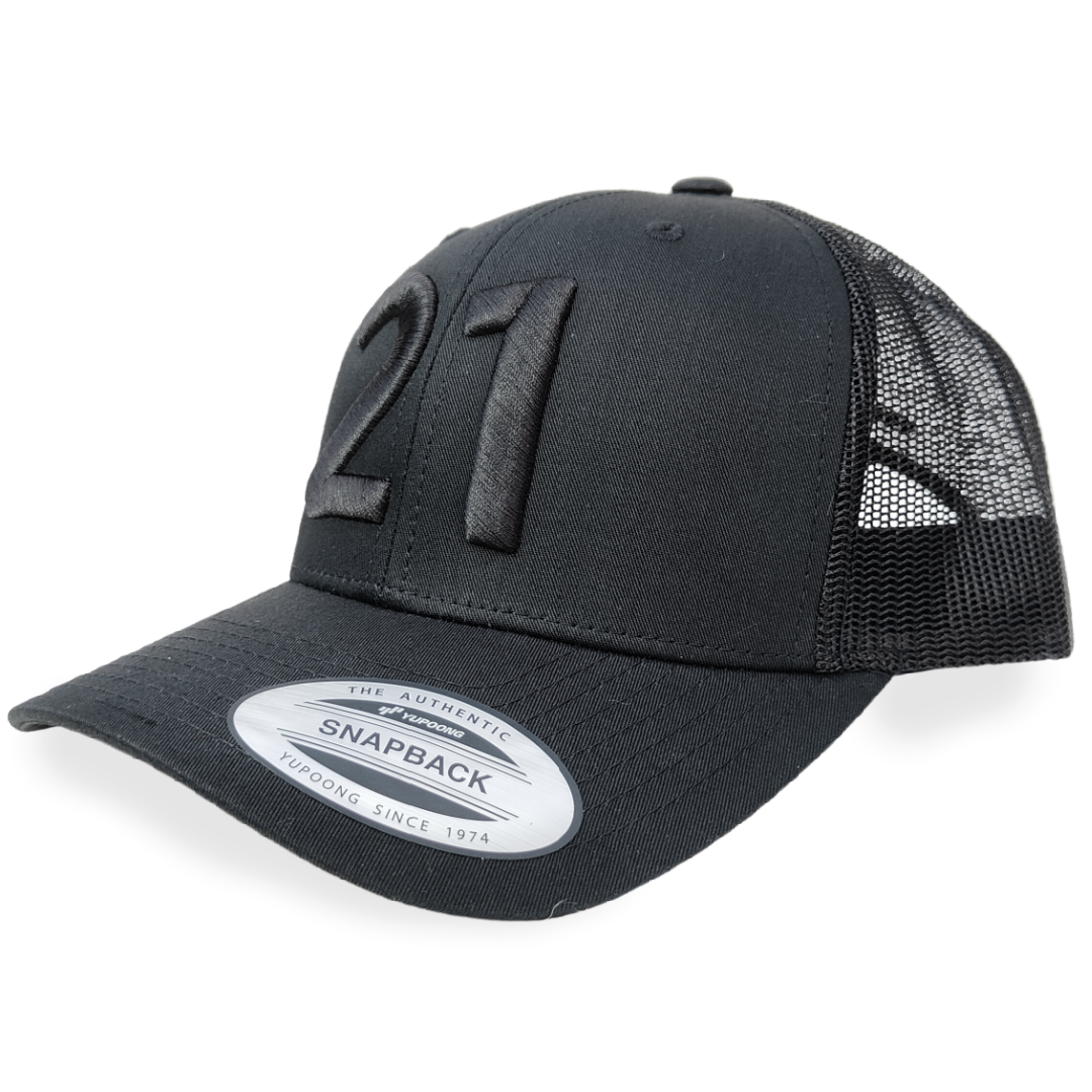 21 cap zwart